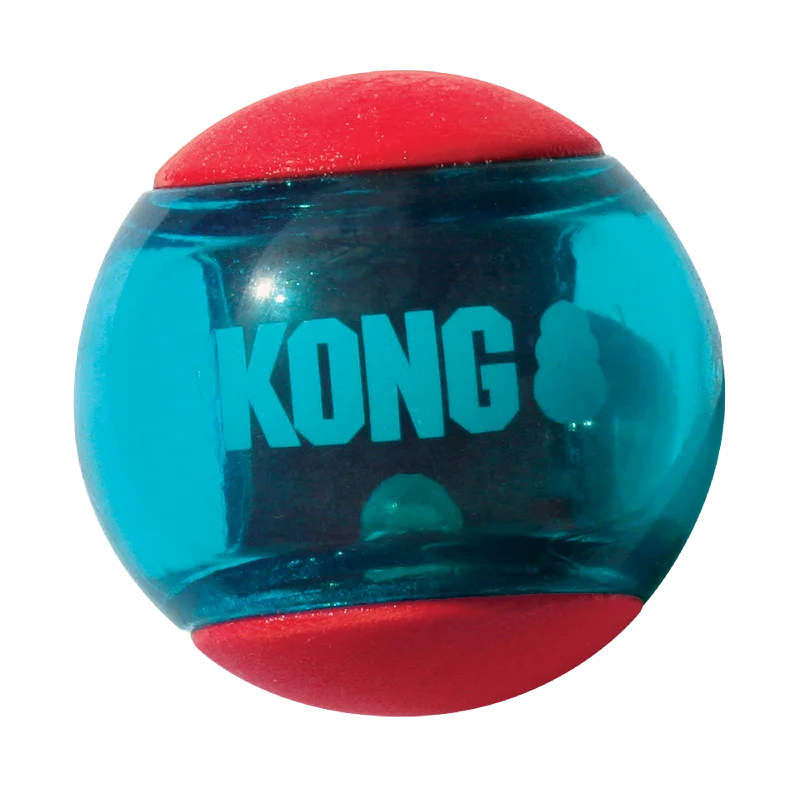 Skid-proof pet mat-Kong Squeezz Action Ball Red Dog Toy