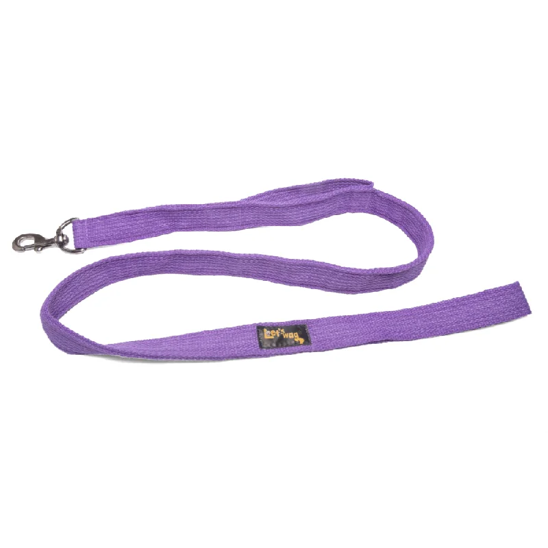 Removable pet bed cover-Let's Wag Double Handle Fabric Leash for Dogs (Purple)