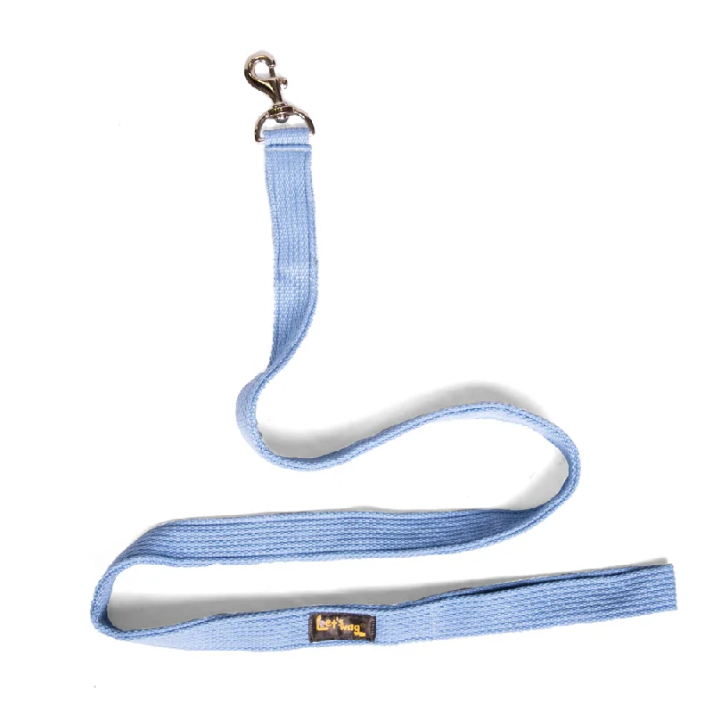 Waterproof pet dish mat-Let's Wag Single Handle Fabric Leash for Dogs (Sky Blue)