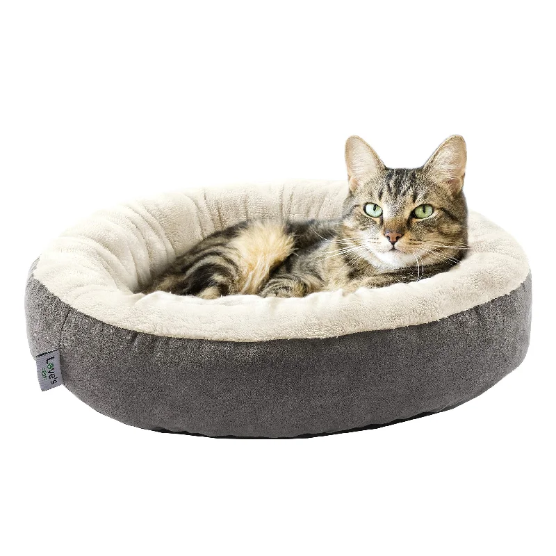 Curved pet grooming scissors-20" Donut Pet Bed - Grey