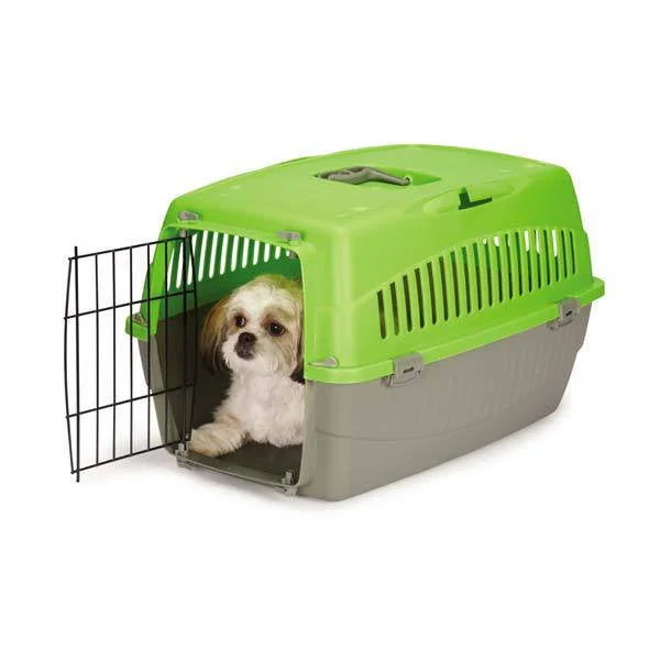 Waterproof pet raincoat-Medium Green Plastic Carry Me Travel Dog Crate