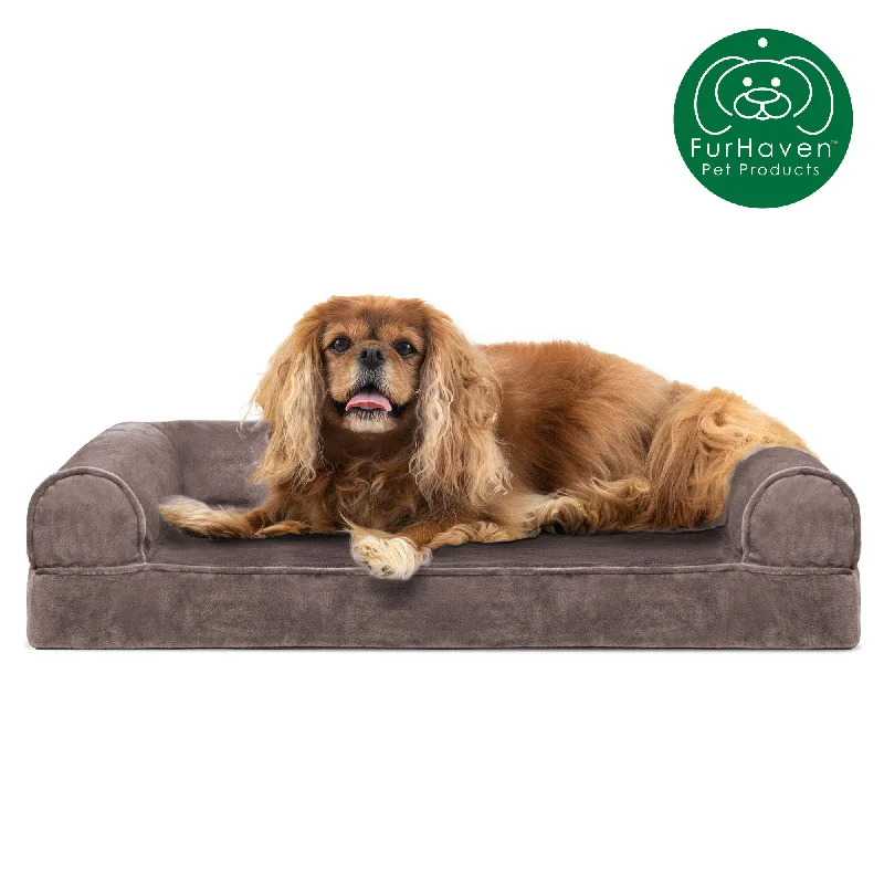 Rechargeable pet shear-Memory Foam Faux Fur & Velvet Sofa-Style Pet Bed