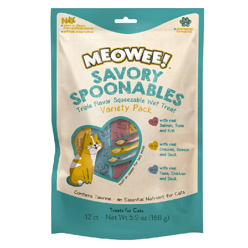 Motion sensor pet toy-Meowee Savory Spoonables Variety 12pk