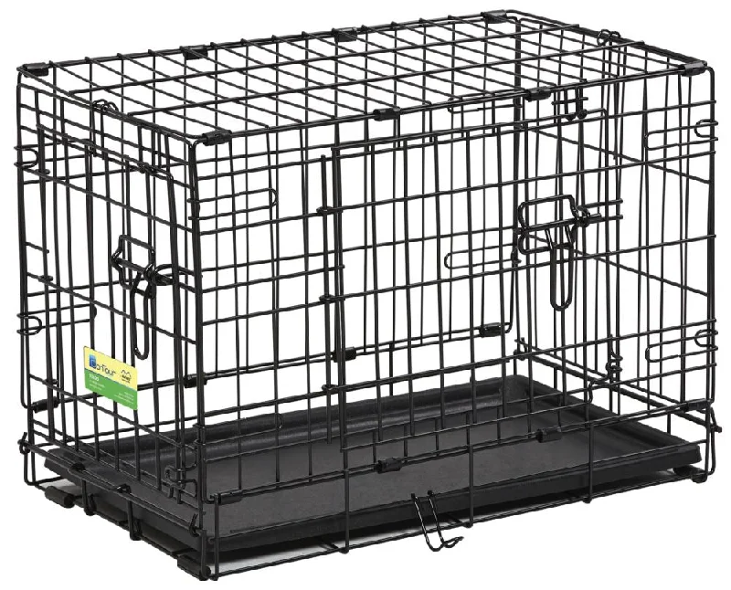 Cat window perch sturdy-MidWest Contour 2 Door Black Wire Dog Crates