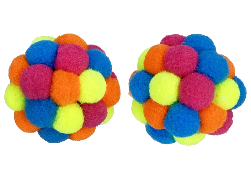 Cotton pet bed small-MULTIPET CAT POM POM BALL 2pk