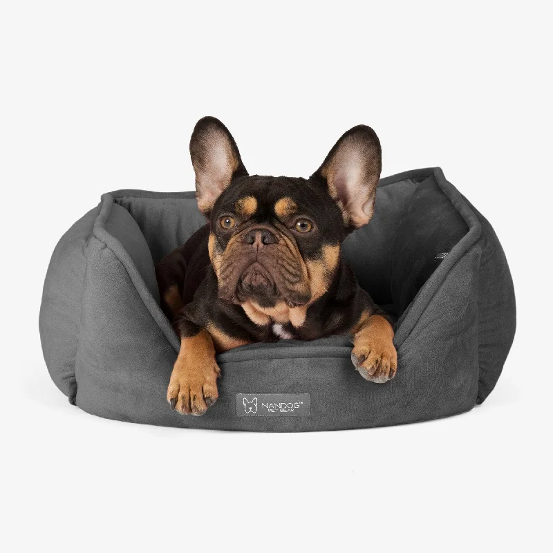 Puppy chew stick toy-Signature Bed in Charcoal Gray