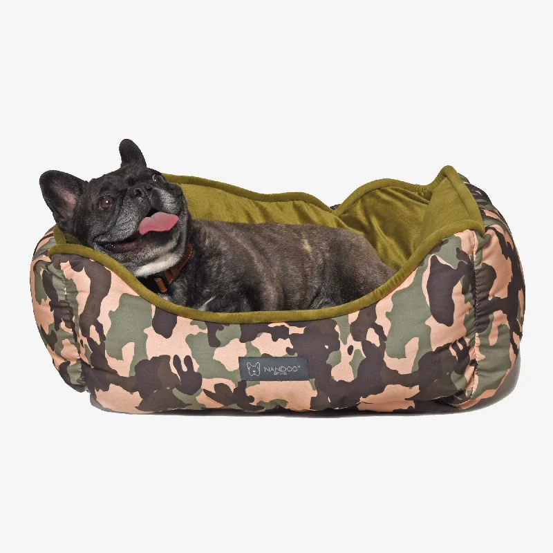 Puzzle treat pet toy-Signature Bed in Green Camouflage