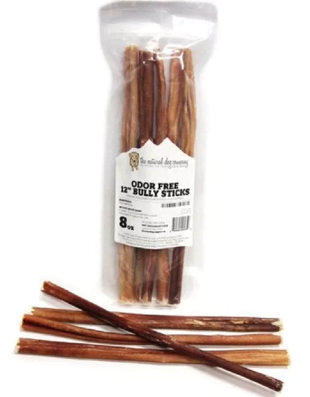 Eucalyptus pet ear cleaner-Natural Dog 12in Bully Sticks Odor Free (8oz Bag)