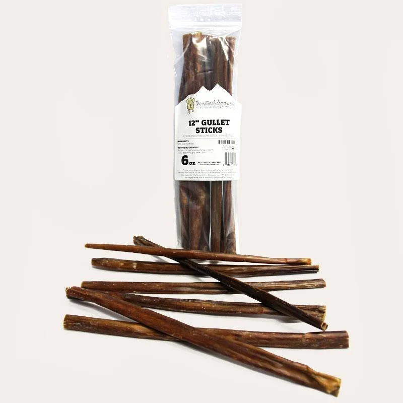 Non-toxic pet toy bone-Natural Dog 12in Gullet Stick 6oz