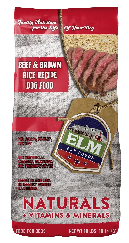 Edible pet chew treat-Naturals Beef Barley & Brown Rice Recipe Dog Food