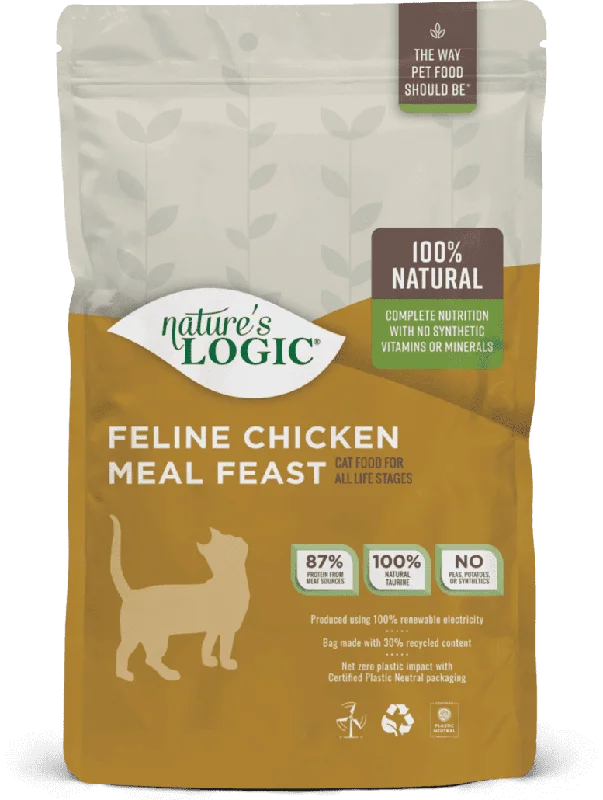 Elastic pet collar safety-Nature’s Logic Feline Chicken Meal Feast Dry Cat Food