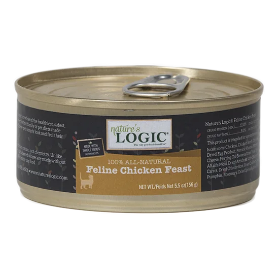 Sturdy pet crate large-Nature's Logic Feline Grain Free Chicken Feast Canned Cat Food