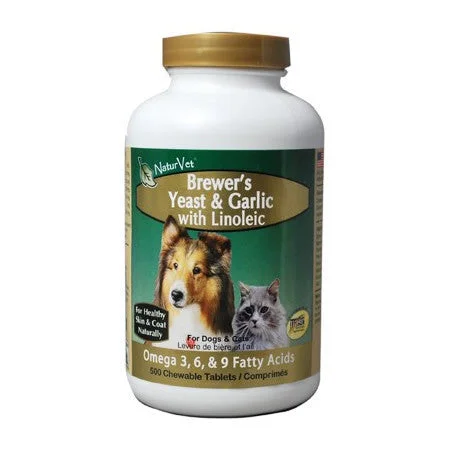 Heavy-duty pet kennel-NaturVet Brewers Yeast and Garlic Tablets 500ct