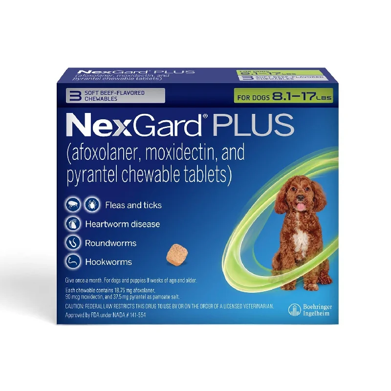 Adjustable pet collar velvet-Rx NexGard Plus Chewable Flea & Tick Tablets for Dogs