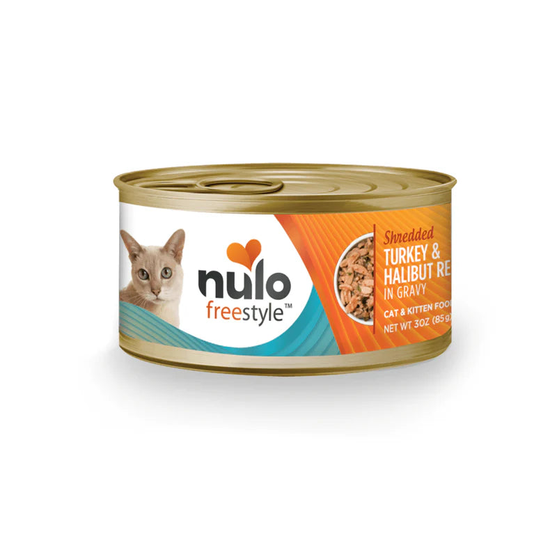 Ventilated pet backpack-NULO CAT FREESTYLE TURKEY & HALIBUT RECIPE IN GRAVY 3oz