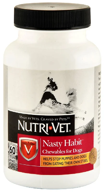 Strong pet tug toy-Nutri-Vet Nasty Habit Liver Flavored Chewables, 120 ct