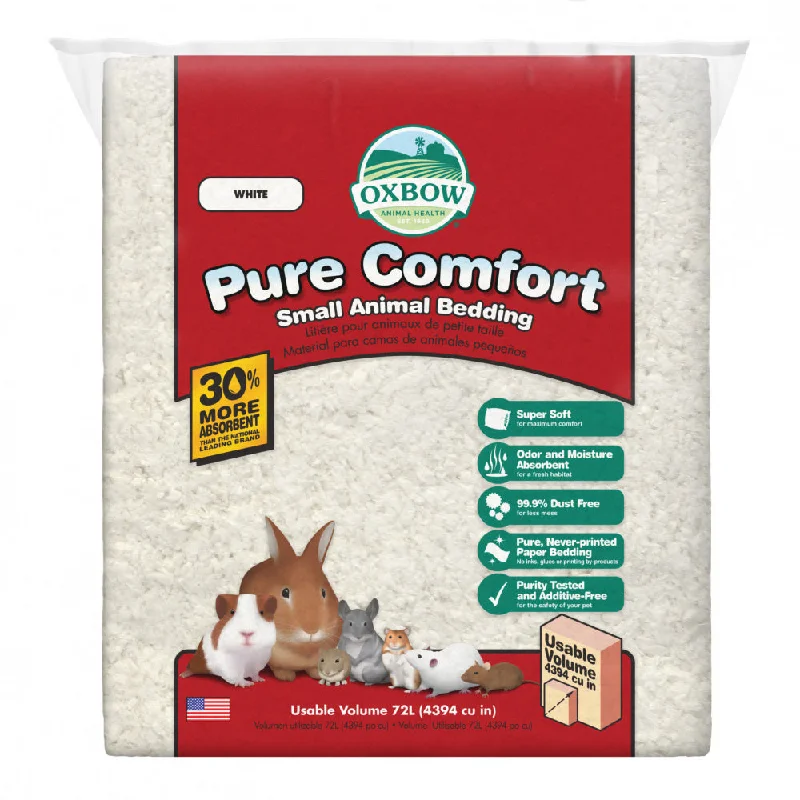 Non-stick pet food mat-Oxbow Animal Health Pure Comfort White Bedding