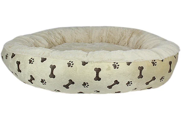 Motion sensor pet toy-Paw Prints Bed - Khaki