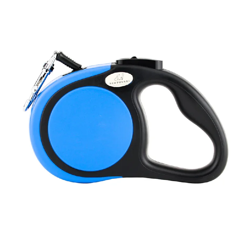 Portable pet kennel small-Pawpourri Retractable Leash for Dogs (Blue)