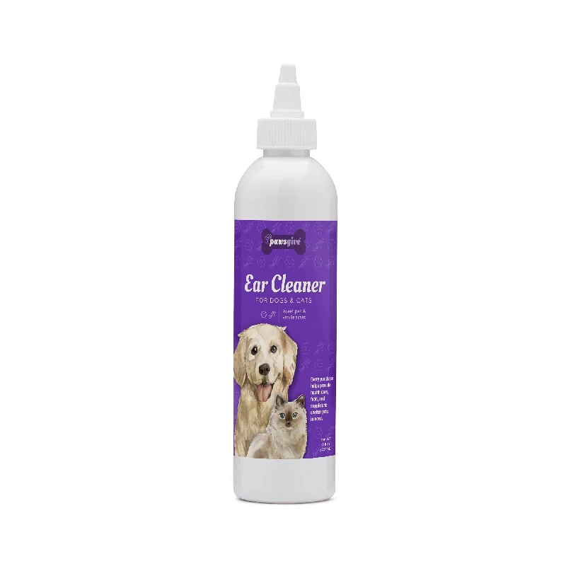 Portable pet water canister-PawsGive Ear Cleaner for Dogs and Cats, Sweet Pea Vanilla - 8oz