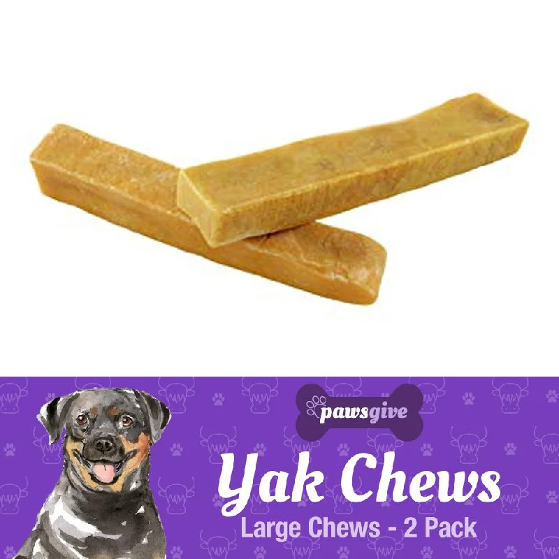 Metal pet exercise pen-PawsGive Yak Chews for Dogs - All Natural Golden Yak Milk - Lactose & Grain Free, 2 Pack Large Chews