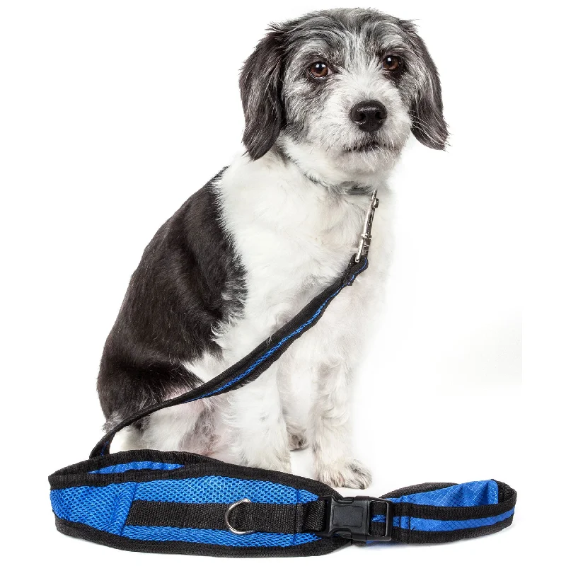 Textured pet feeding mat-Pet Life Echelon Dog Leash & Belt with Pouch