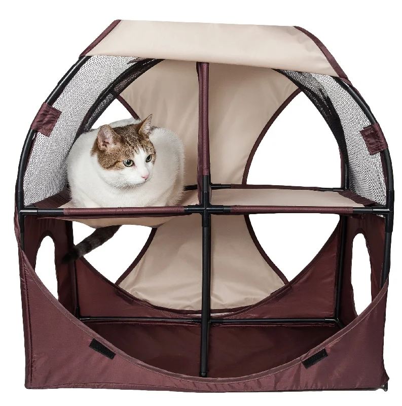 Plush orthopedic cat bed-Pet Life Kitty-Play Travel Cat House