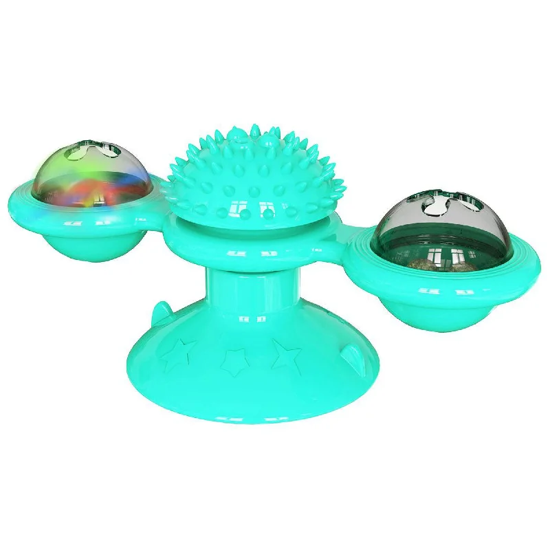 Squeaky treat pet toy-Pet Life® Windmill Suction Cup Cat Toy