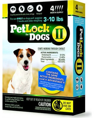 Lightweight pet travel crate-PetLock II Flea Treatment for Dogs 3-10 lbs 4 Month Supply