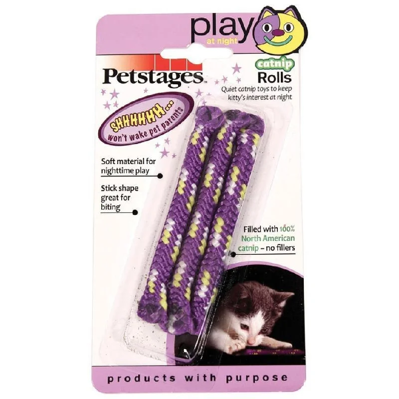 Sensitive skin dog shampoo-PETSTAGES NIGHTTIME CATNIP ROLLS (3 PK, PURPLE)