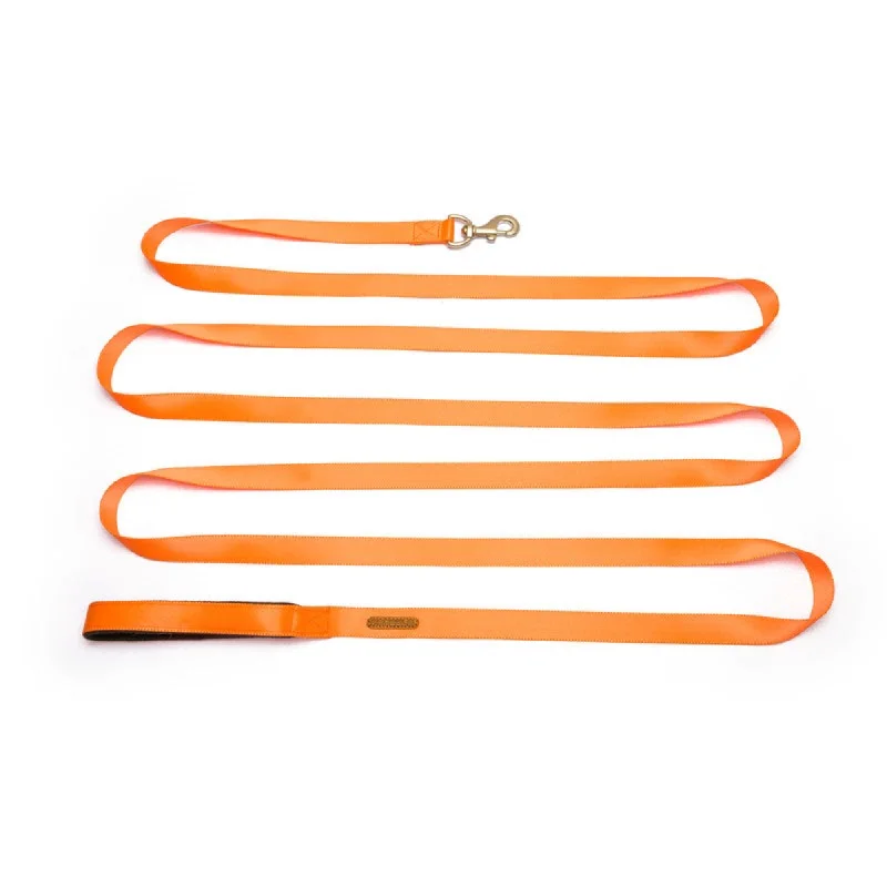 Stitched pet collar durable-PetWale Long Lead Nylon Leash for Dogs (Orange)