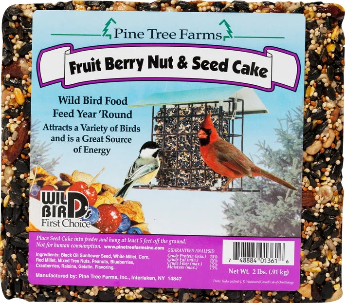 Mesh pet carrier bag-PINE TREE FRUIT  NUT SEED 2LBS