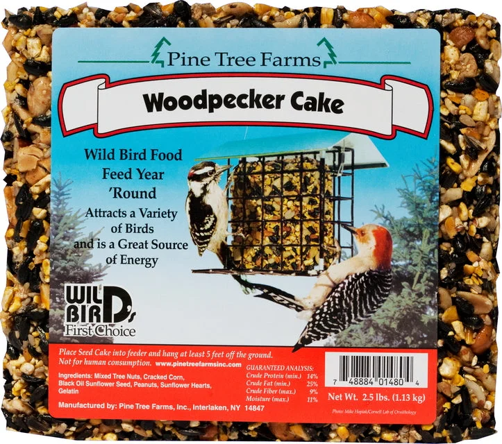 Motion-activated pet fountain-PINE TREE WOODPECKER CAKE 2.5lb