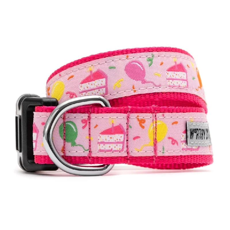 Small pet play tunnel-Pink Birthday Collar