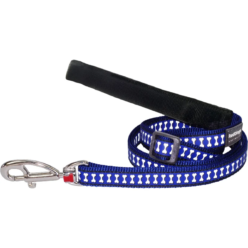 Firm orthopedic dog bed-Reflective Bones Dark Blue Dog Leash