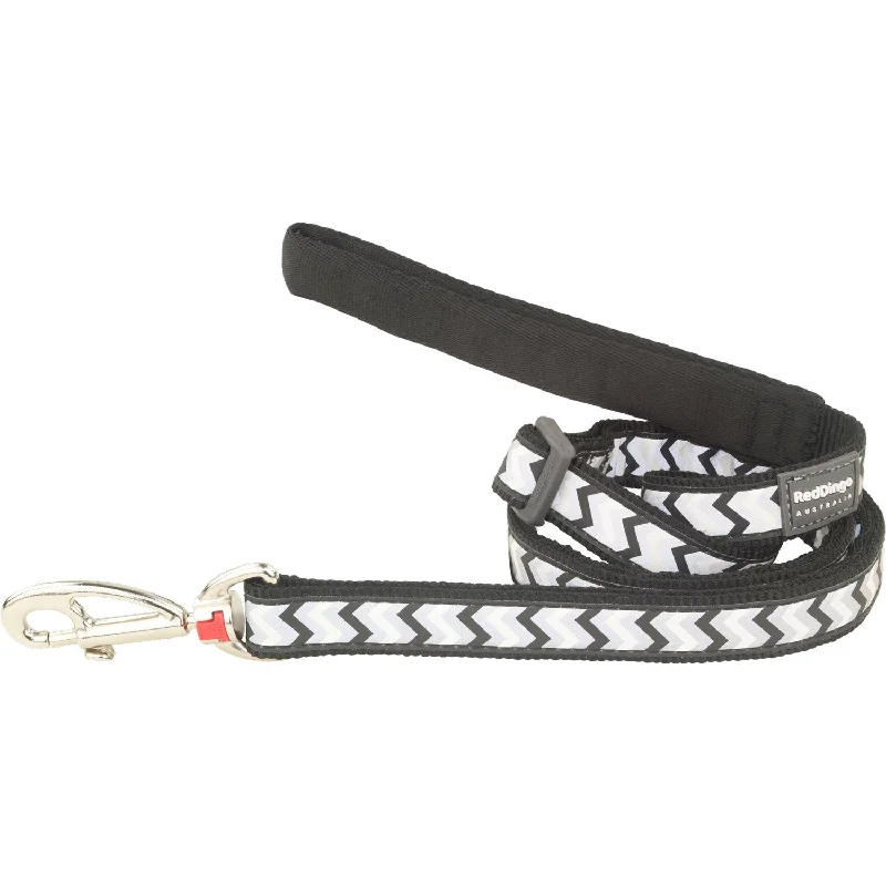 Braided pet tug toy-Reflective Ziggy Black Dog Leash