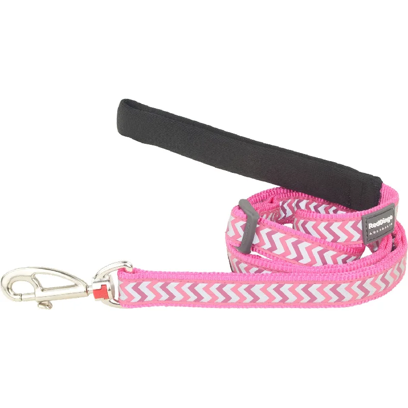 Orthopedic pet pillow-Reflective Ziggy Hot Pink Dog Leash