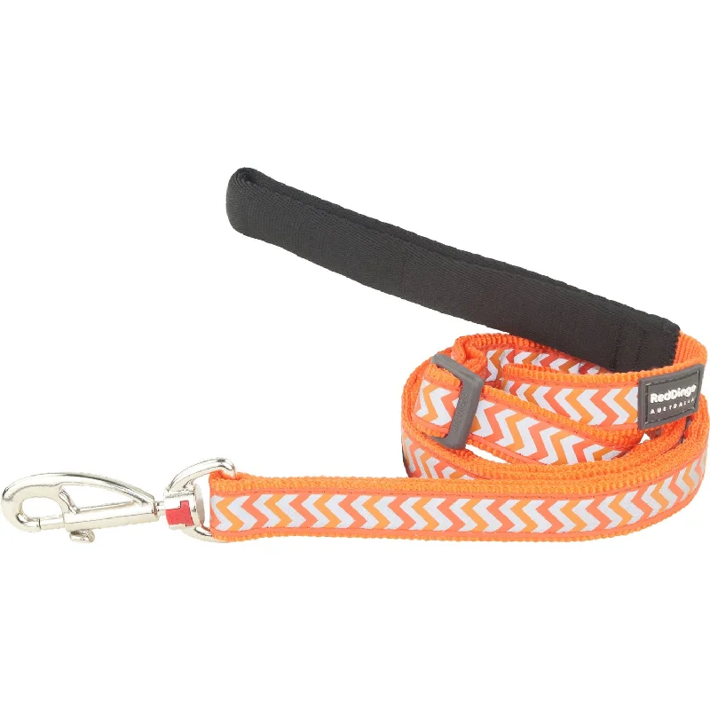 Durable dog squeak toy-Reflective Ziggy Orange Dog Leash