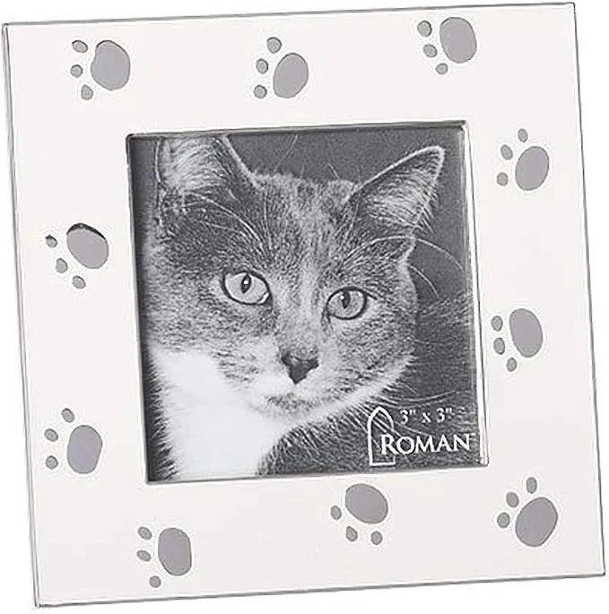 Compact dog paw washer-ROMAN CAT PAW PRINT FRAME 3X3