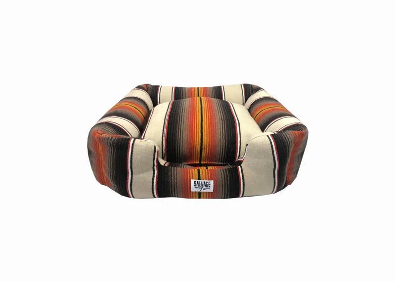 Puppy training leash combo-Saltillo Serape Bumper Bed - Brown