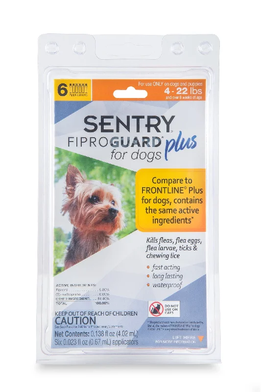 Portable pet warming pad-SENTRY Fiproguard Plus for Dogs, 6 Pack