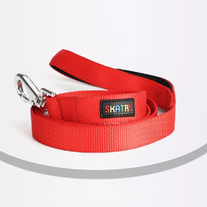 Corrugated cat scratch pad-Skatrs Premium Leash for Dogs and Cats (Red)