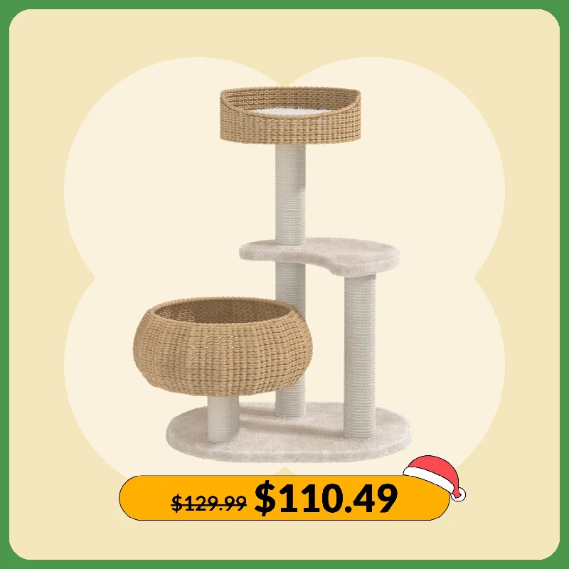 USB pet heating pad-Sleeping in the Bowl Cat Tree