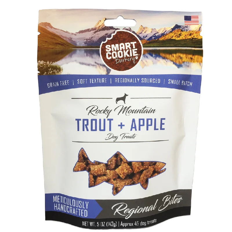 Natural rubber pet toy-Smart Cookie Trout & Apple Grain Free Dog Treats for Sensitive Stomachs & Allergies