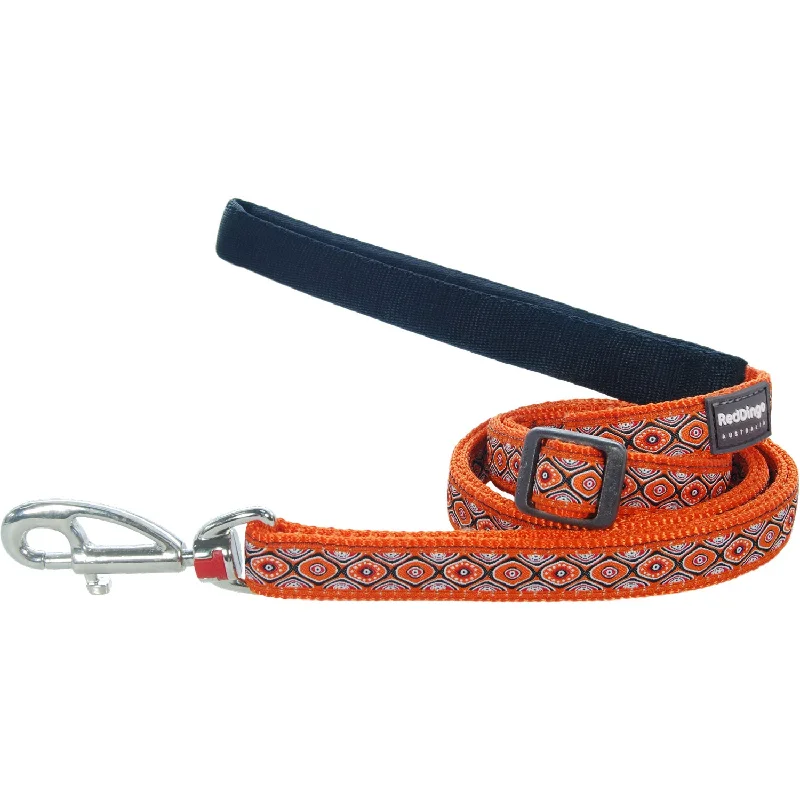 Reversible dog coat-Snake Eyes Orange Dog Leash