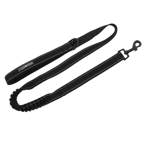 Non-slip pet water mat-Soft Pull Traffic Dog Leash - Black