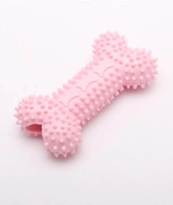 Plush cat cushion bed-Spike Bone Pet Toy - Pink