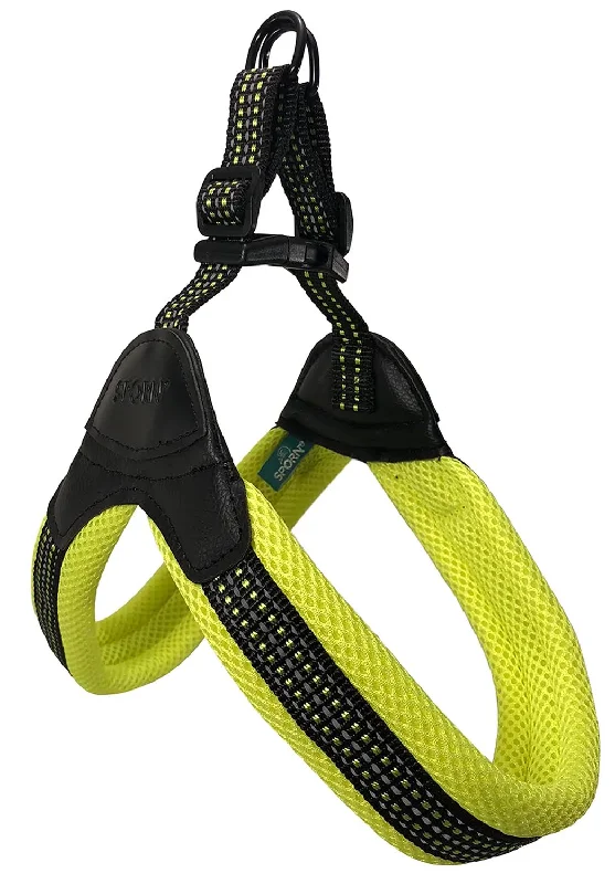 Recycled pet collar small-Sporn Easy Fit Mesh Harness, Yellow