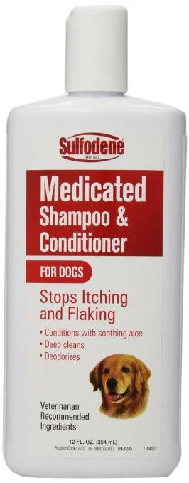 Soft cat muzzle adjustable-Sulfodene Medicated Shampoo and Conditioner for Dogs