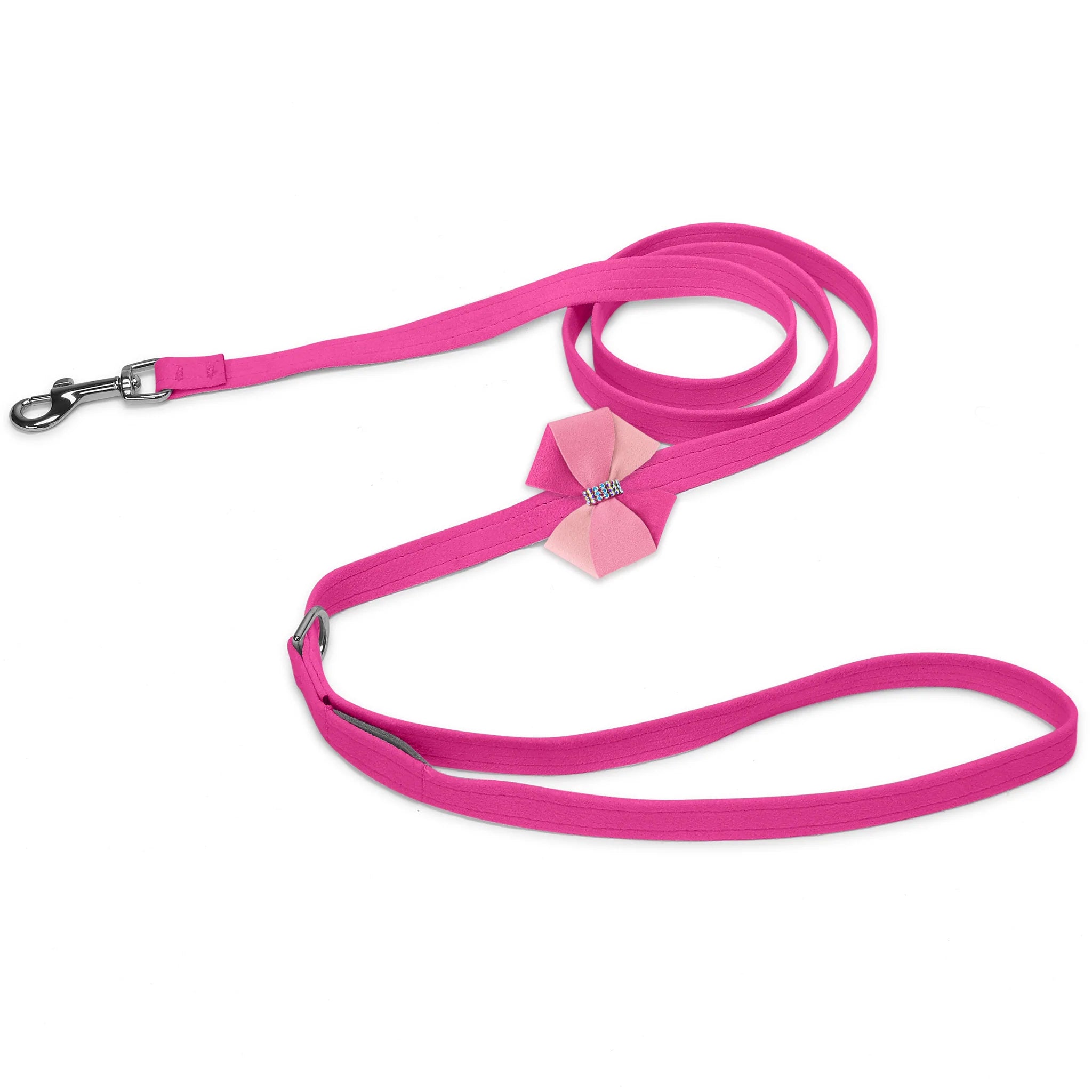 Small pet play tunnel-Susan Lanci Pink Velvet Leash